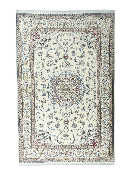 Tapis nain 9 La noué à la main avec soie - Tapis d'Orient 310 X 203 cm