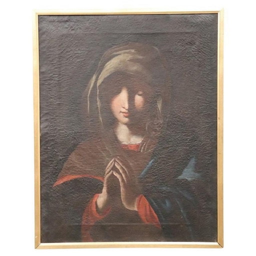 Italian School Artist, Madonna in Prayer, Oil on Canvas, 18th Century