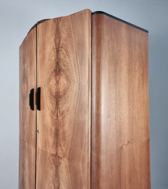 Image 1 of Art Deco Walnut Wardrobe by Jindrich Halabala, 1940s