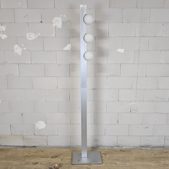 Image 1 of Unique vintage space age style chrome floor lamp (Massive) globe lamp