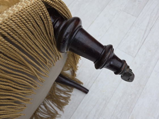 Image 1 of Sofá danés de dos plazas de los años 50, terciopelo verde/Honing Furniture