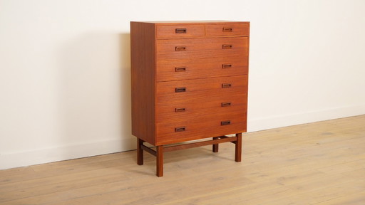 Commode vintage | 7 tiroirs | Design danois | Teck