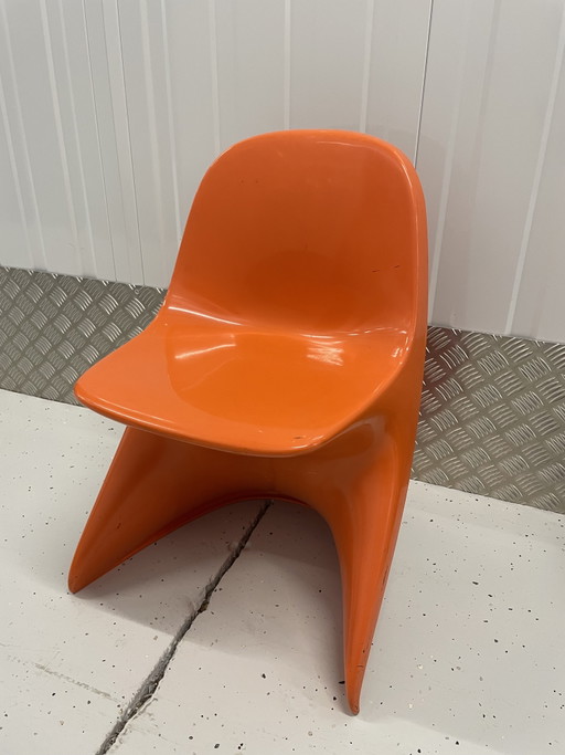 Casalino 1 Kinderstoel Vintage Retro Oranje – kuipstoelen, Plastic