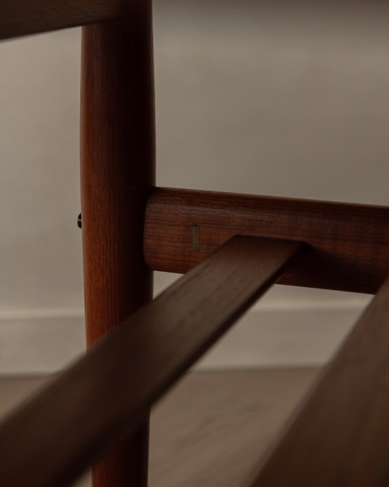 Image 1 of Danish teak coffee table by Grete Jalk with slatted frame, 1960s