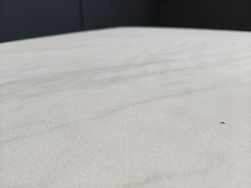 Vintage white marble coffee table, 1970s 