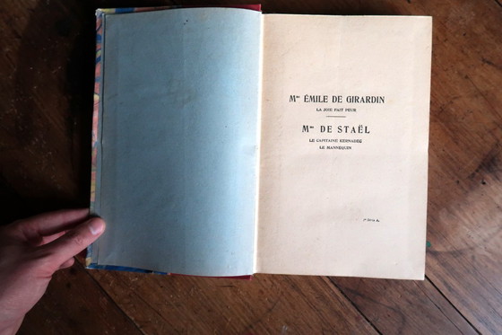 Image 1 of Antikes französisches Buch „La Joie Fait Peur“ von Mme Émile de Girardin, ca. 1920er Jahre – Marmorierter Einband – 2C47