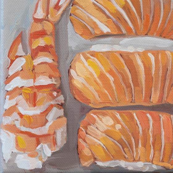 Image 1 of Sushi, oil on canvas, 20x20 cm, Sandra Kolondam