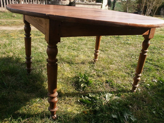 Tavolo rotondo a ribalta in faggio e pino – Tavoli da pranzo, Legno, Vintage (photo 7 of 14)