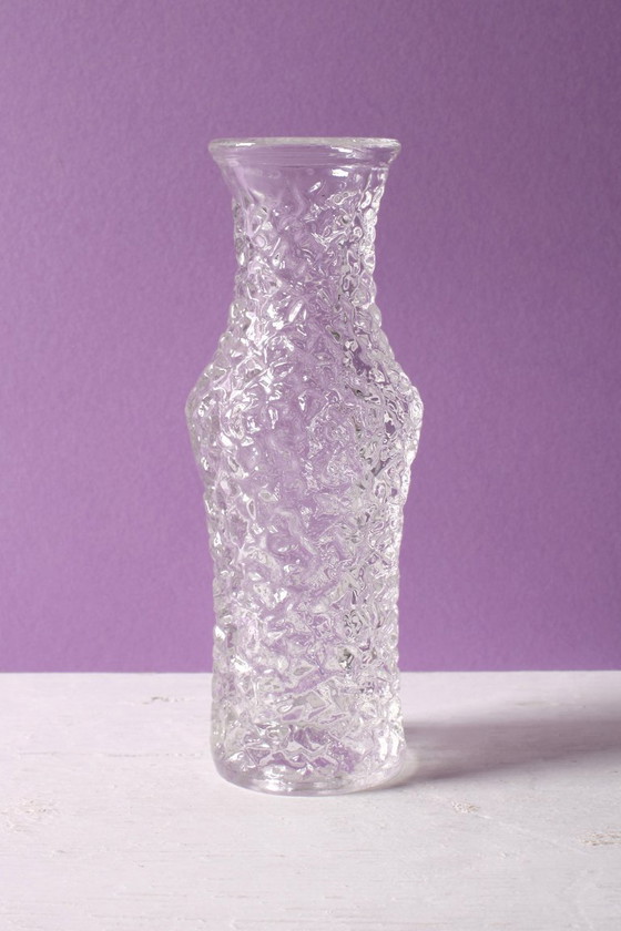 Image 1 of Mid-Century-Pressglasvase von Václav Hanuš: Tschechisches Retro-Dekor