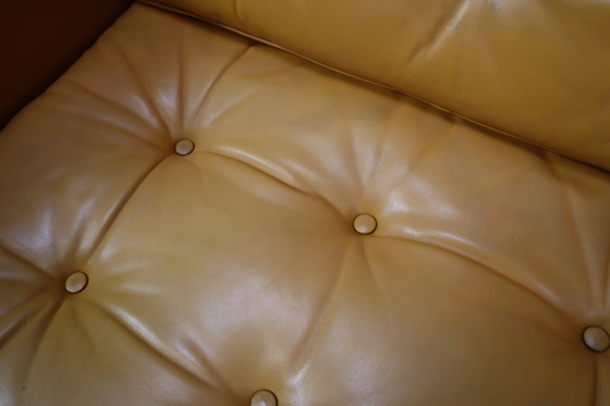 Image 1 of Florence Knoll two-seater sofa in mustard yellow leather