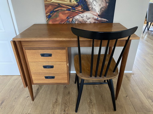 Vintage dänischer Drop-Blatt-Schreibtisch von Arne Vodder aus den 1960er Jahren