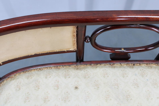 Image 1 of Josef Hoffmann Variation of Art Nouveau "Fledermaus" Sofa by Fischel