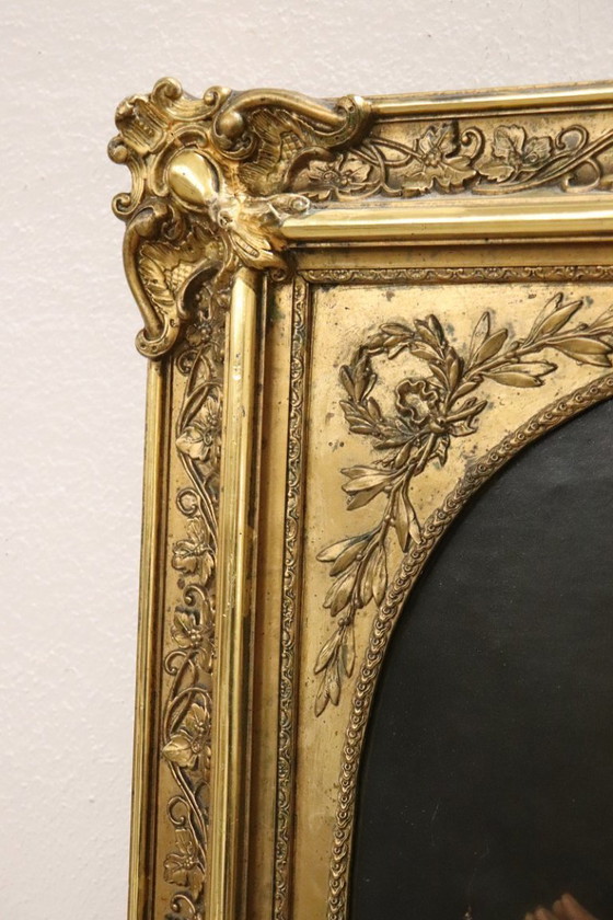 Image 1 of Pintura al óleo sobre lienzo, María Magdalena en oración, siglo XIX