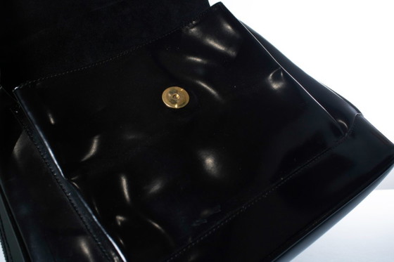 Bolso de bambú de piel brillante de Gucci en color negro. – Bolsos de hombro, Calfskin (photo 8 of 8)