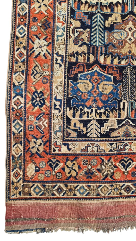 Image 1 of Handmade Antiek Persian wool Qashqai carpet Tribal Nomad 148x258cm