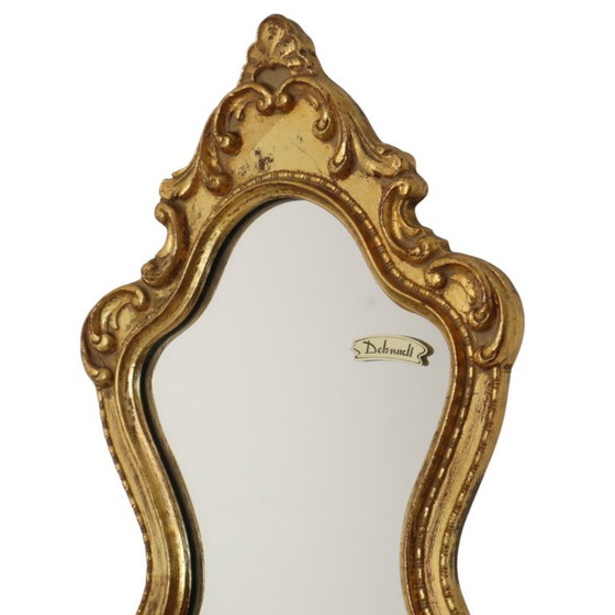 Kleiner Deknudt Wappenspiegel Blattgold Vergoldet Barock Stil 45cm – Glass, Wood (photo 3 of 18)