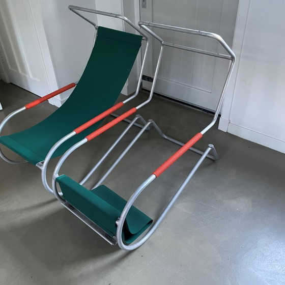 Image 1 of Set of midcentury ‘Lido’ sun lounge chairs, design Battista and Gino Giudici
