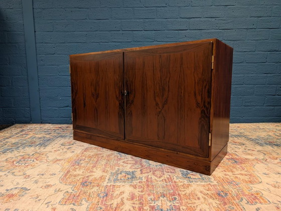 Image 1 of Meuble vinyle vintage en palissandre, fabriqué par Kai Winding pour P. Jeppesen Mobelfabrik, années 1960