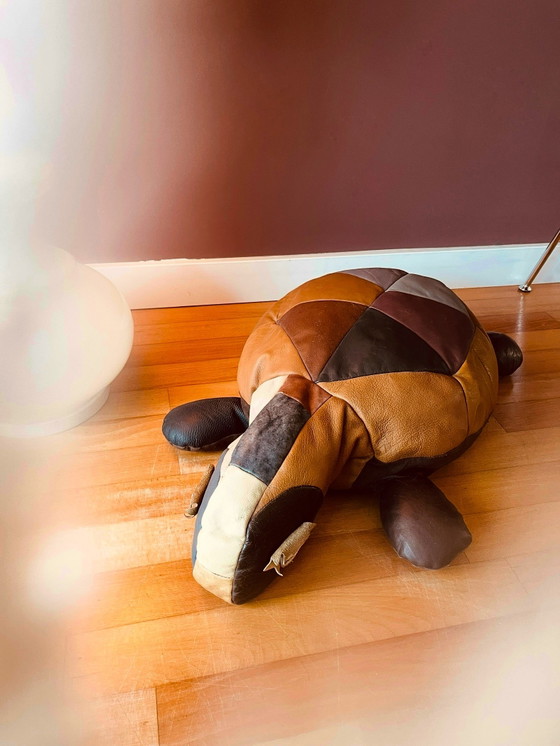 Image 1 of Unique! 70s Design Zoomorphic leather turtle