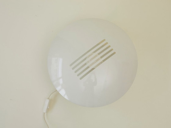 Image 1 of Large vintage cream-white metal lamp/wall light, circa 1980, Germany