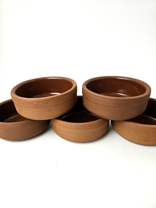 5 cuencos vintage para tapas y crème brûlée, hechos a mano y robustos.