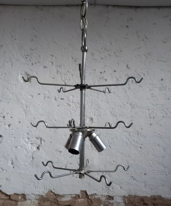 Image 1 of Three-Light Chandelier with Vistosi Glass Discs