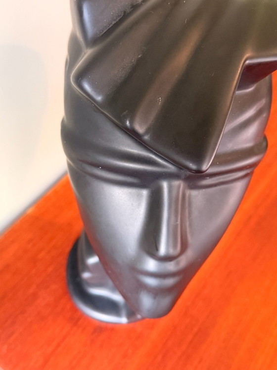 Lindsey B – busto modernista abstracto negro – Objetos decorativos, Cerámica (photo 4 of 5)