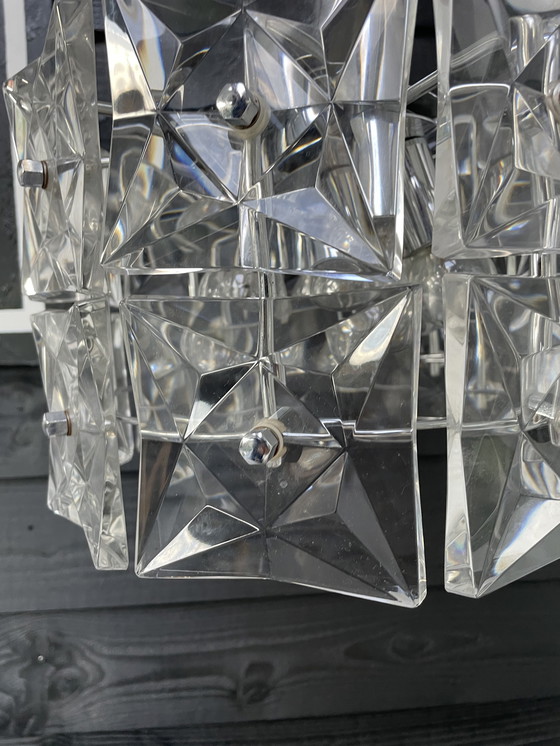 Image 1 of Kinkeldey Prisma glas lamp jaren 60, 18 prisma's