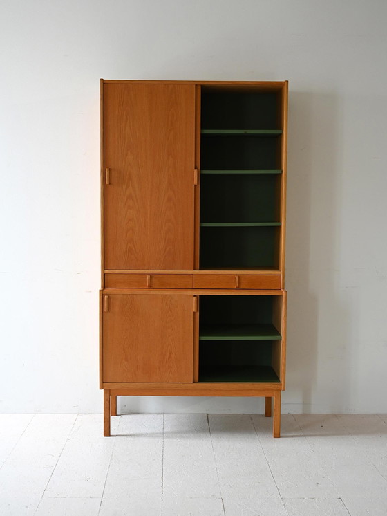 Image 1 of Scandinavische teak kast van Bodafors met schuifdeuren