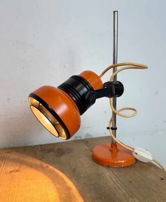 Image 1 of Lampe de table orange vintage, années 1970