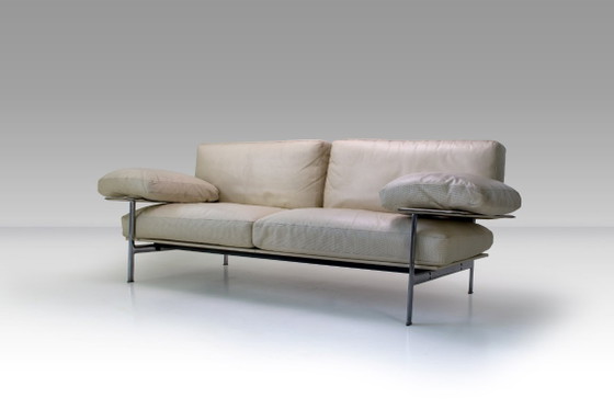 Diesis Sofa für B&B Italia, von Antonio Citterio und Paolo Nava – Leather, Metal, Vintage (photo 4 of 14)