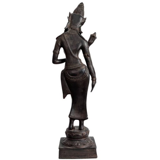 Bronzen Tara – Khmer Revival – 128 – Beeldhouwkunst (photo 5 of 10)