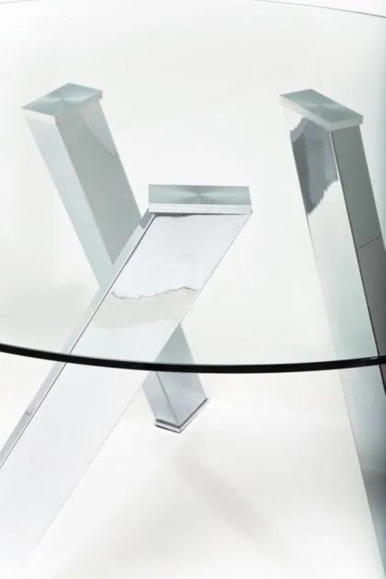 Image 1 of KARE DESIGN round dining table, glass, 120 cm
