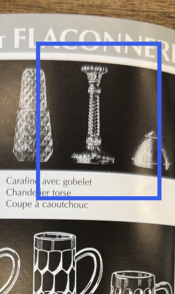 Image 1 of Een paar art-deco kandelaars van gedraaid glas — België, jaren 1920-1930