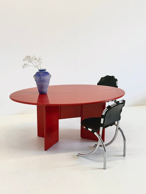 Image 1 of Antella Esstisch / Konsolentisch von Kazuhide Takahama für Cassina in Rot