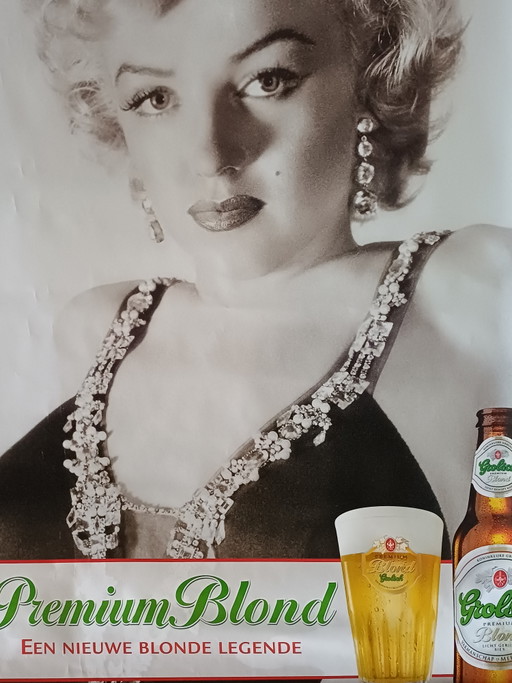 Vintage abri poster Marilyn Monroe Grolsch 2005