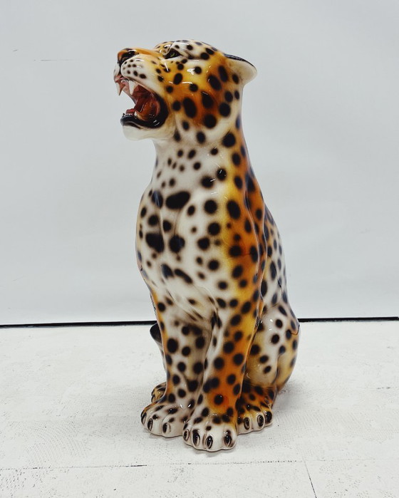 Image 1 of Leopard Sculpture Ceramic