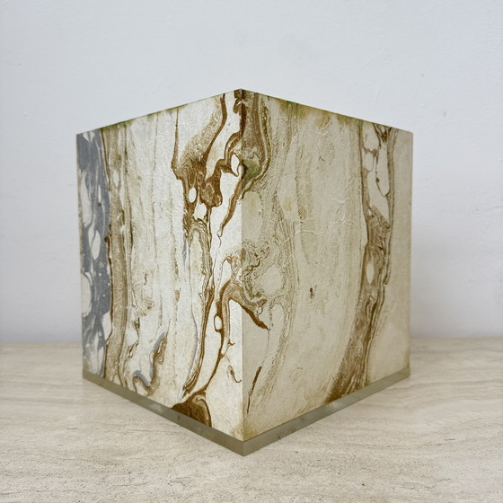 Image 1 of Mid-Century Design Lucite Cube Table Lamp, 1970’s