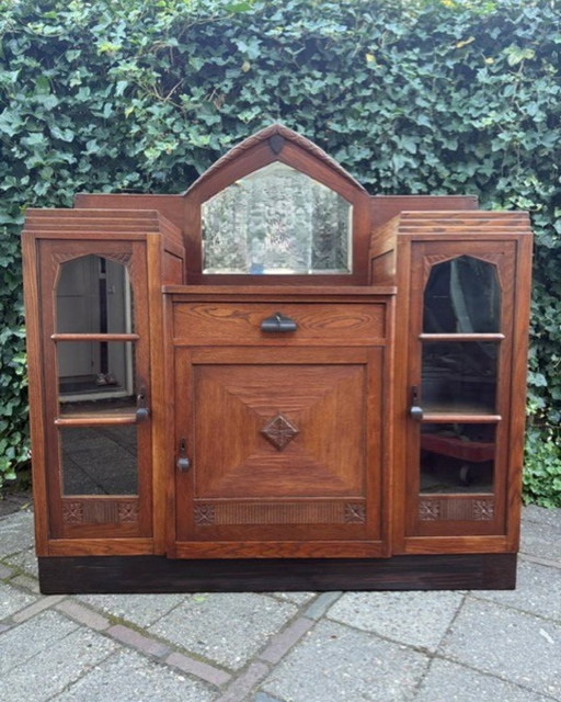 Antique Art Deco Amsterdam school dressior