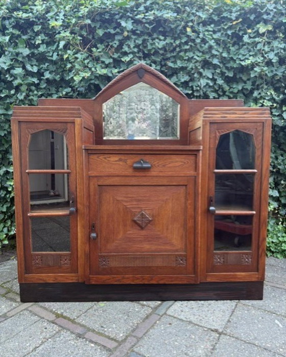 Image 1 of Antique Art Deco Amsterdam school dressior