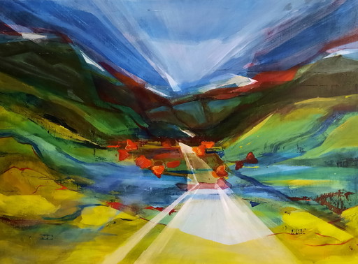 Fragmented Landscape 2 , acrylic on linen 80x110cm