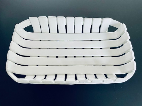 Image 1 of Ciotola in ceramica bianca fatta a mano – smaltata lucida