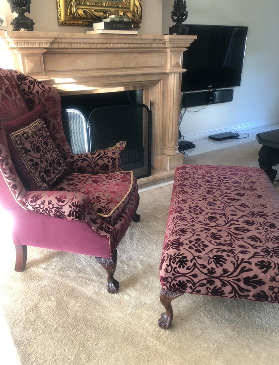 Image 1 of Maison Sucre/Suikertuin Fauteuil Met Voetenbank