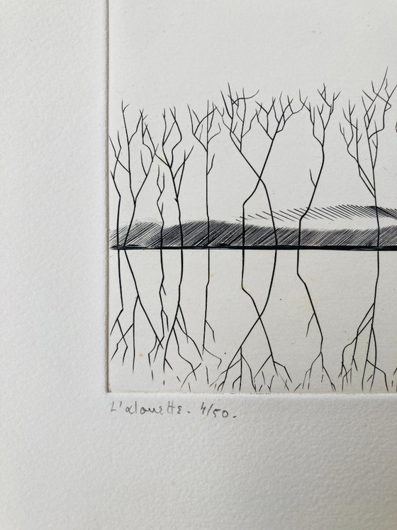 Image 1 of Yves Tregan - Gravure ancienne - Paysage abstrait/Arbres