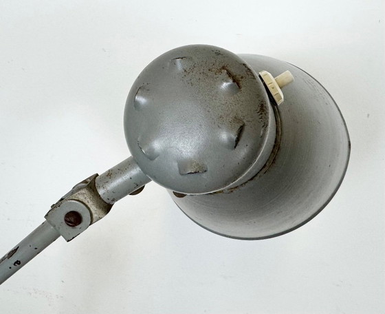 Image 1 of Lámpara de mesa industrial grande, gris, estilo taller, década de 1960