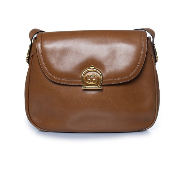 Gucci, Vintage Cognac GG Clasp Bag – Shoulder bags, Calfskin (photo 6 of 15)