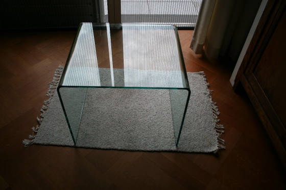2 mesas auxiliares originales FIAM Italia D-LI – Cristal curvado – Fabricadas en Italia – Glass (photo 3 of 22)