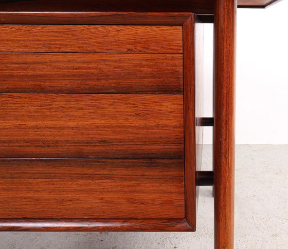 Scrivania Direzionale Vintage con Credenza, Arne Vodder per Sibast, Anni '60, Scrivanie, Legno, Marrone (foto 8 di 15)