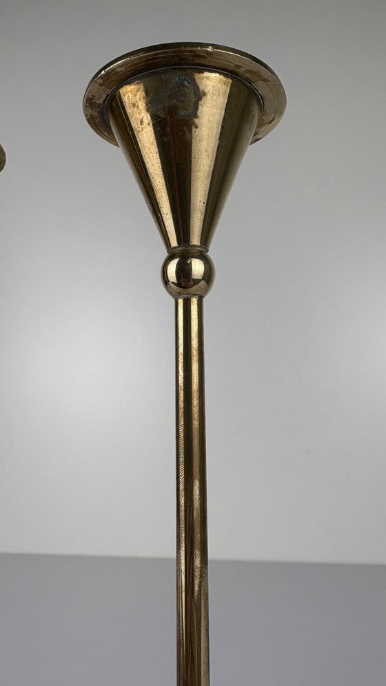 Image 1 of 2 x bougeoirs vintage en laiton de Christian de Beaumont