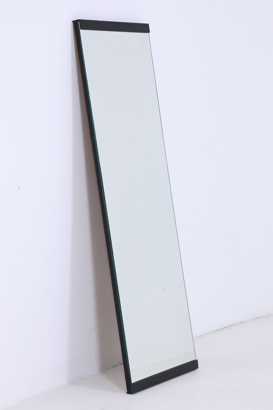 Image 1 of Vintage Spiegel 60s | Mid Century Hangende Spiegel Hout Retro Schuin Vintage #06-02